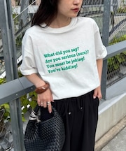 【UNISEX】【プラスサイズあり】ポコポコメッセージロゴTEE
