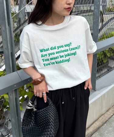 【UNISEX】【プラスサイズあり】ポコポコメッセージロゴTEE