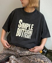 【UNISEX】【プラスサイズあり】スラブ天竺ピグメントロゴTEE