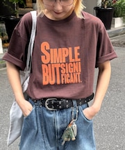 【UNISEX】【プラスサイズあり】スラブ天竺ピグメントロゴTEE