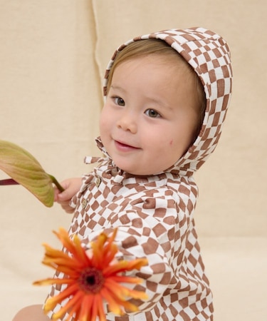 【BABY】【Qinn】ダブルガーゼボンネット