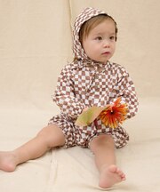 【BABY】【Qinn】ダブルガーゼヘンリーブラウス:80cm