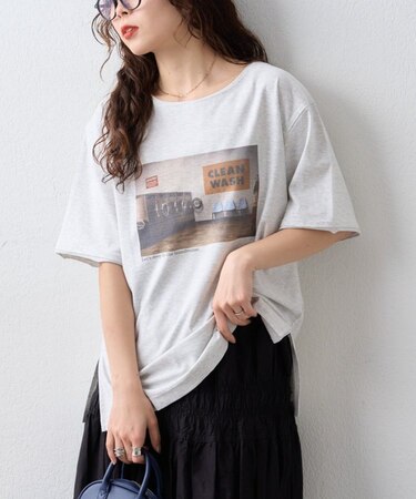 【ドライタッチ】アソートフォトプリント半袖Tee