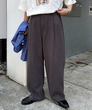 【ユニセックス】【接触冷感】ジャガードタックストレートパンツ