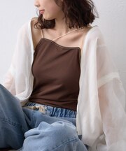 【吸水速乾】2way配色カップ付きキャミソール