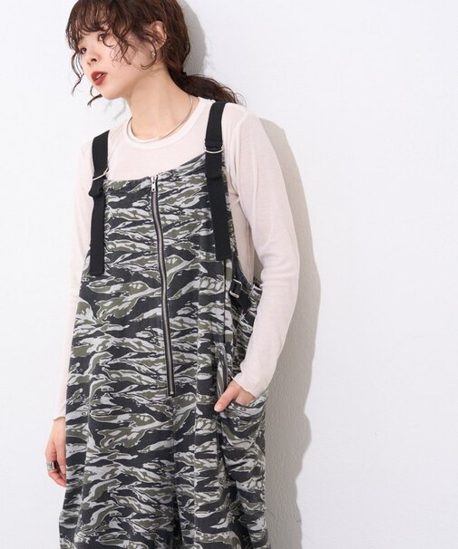 【etsinta】スウェットオーバーサロペット