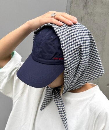 【UNISEX】バンダナ付きナイロンロゴキャップ