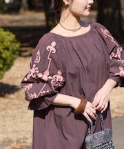 【Aguni】2WAY刺繍ボリュームワンピース