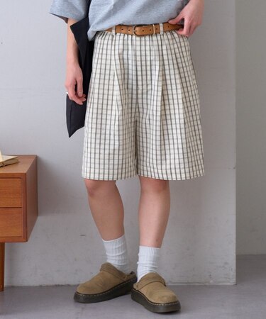 【GEVACO】タックハーフパンツ