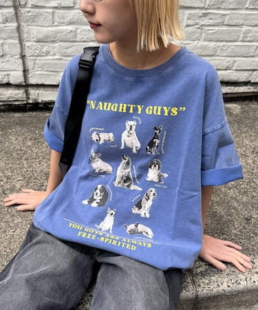 【SOUNDS GOOOOD】パウダー犬プリントTEE