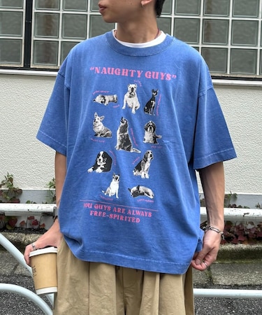 【SOUNDS GOOOOD】パウダー犬プリントTEE