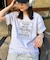 【UNISEX】【プラスサイズあり】スクエア総刺繍ロゴTシャツ