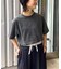 【UNISEX】【プラスサイズあり】スクエア総刺繍ロゴTシャツ