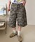 【UNISEX】【プラスサイズあり】アソート柄ブッシュハーフパンツ