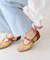 :【S～XL展開】メッシュ編みジュートスクエアパンプス