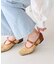 :【S～XL展開】メッシュ編みジュートスクエアパンプス