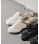 :【S～XLサイズ展開！】ドット柄シアーメッシュフラットサンダル