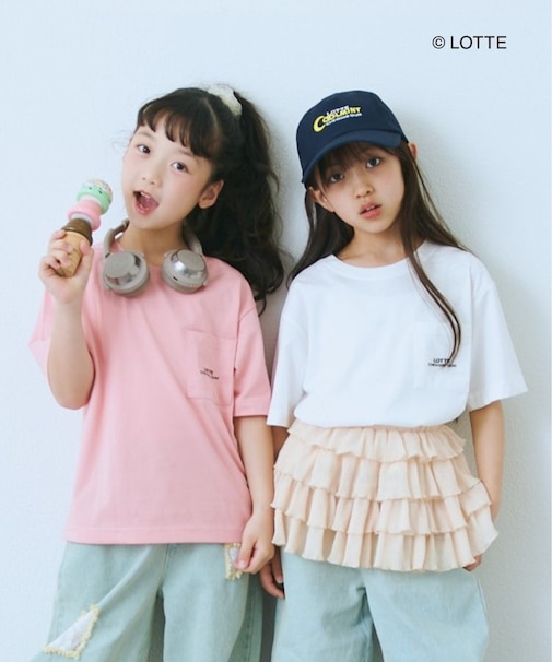 【KIDS】【TYPY×LOTTE板ガム】持続冷感バックロゴ板ガム集合TEE
