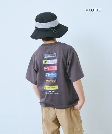 【KIDS】【TYPY×LOTTE板ガム】持続冷感バックロゴ板ガム集合TEE