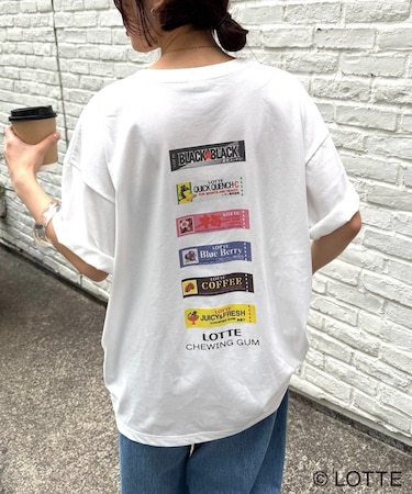 【TYPY×LOTTE板ガム】持続冷感バックロゴ板ガム集合ポケットTEE