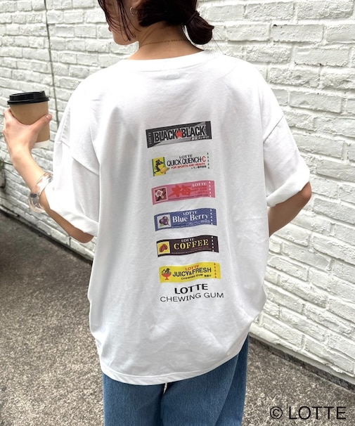 【TYPY×LOTTE板ガム】持続冷感バックロゴ板ガム集合ポケットTEE