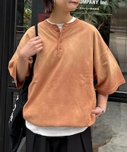 【UNISEX】スプレー加工ヘンリーTEE