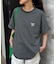 【UNISEX】ピンボーダーワンポイント刺繍ロゴTシャツ