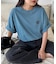 【UNISEX】ピンボーダーワンポイント刺繍ロゴTシャツ