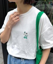 【OJISAN】刺繍ロゴバックプリントTEE