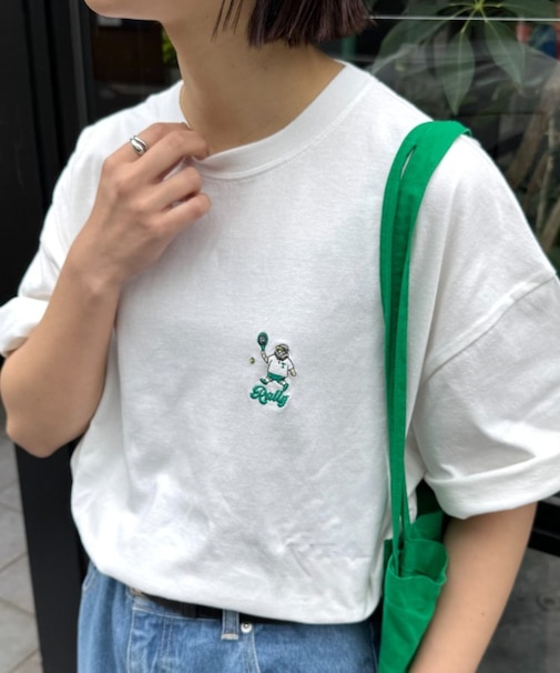【OJISAN】刺繍ロゴバックプリントTEE