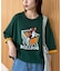 【UNISEX】アニマル柄サマーニット袖切替し配色TEE