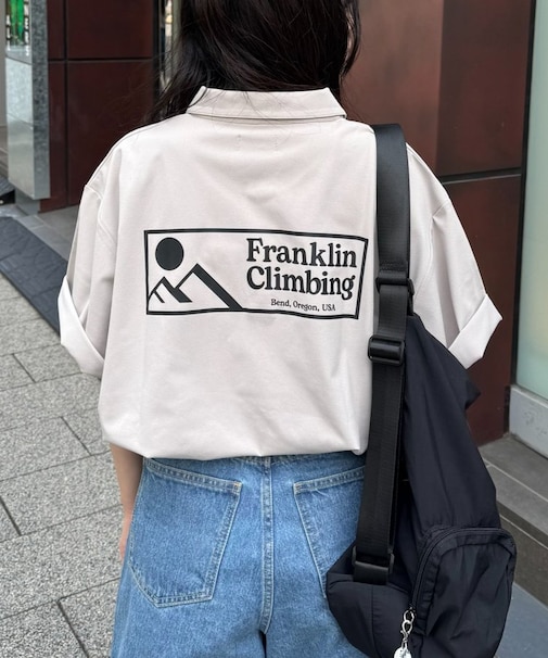 【Franklin Climbing】essentialバックプリントポロシャツ