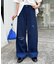 【UNISEX】ライトオンスカラーロールアップダメージデニム