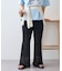 裾フリル切替メッシュレースフレアパンツ
