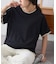 【接触冷感/二の腕カバーも叶う◎】配色ラグラン半袖ニットTee