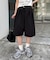 【UNISEX】タックワイドハーフパンツ
