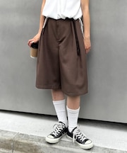 【UNISEX】タックワイドハーフパンツ