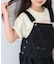 【KIDS】サロペット風スカラップレースセットアップ
