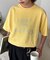 アシッドウォッシュ加工スタッズロゴTEE