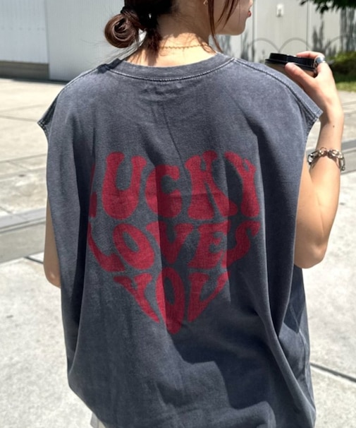 【UNISEX】パウダー加工アソート柄ヴィンテージタンクトップ