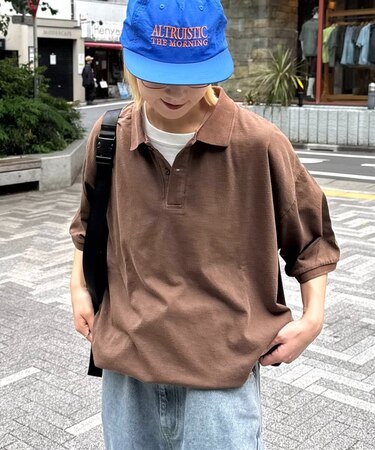 ピグメント加工メッシュポロ