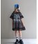 【KIDS】かすれロゴレースレイヤードミニワンピチュニック