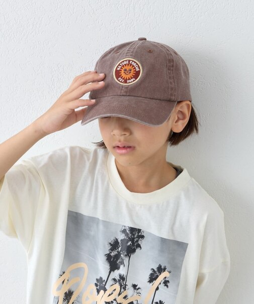 【KIDS】ピグメントワッペン刺繍キャップ/コットン100%/親子おそろい対応