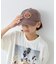 【KIDS】ピグメントワッペン刺繍キャップ/コットン100％/親子おそろい対応