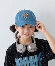 【KIDS】ピグメントワッペン刺繍キャップ/コットン100%/親子おそろい対応