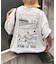 【ユニセックス】OJISAN刺繍バックプリントワッフルTEE