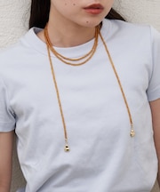 :【lil】ビーズロングネックレス