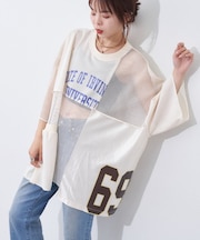 【etsinta】リメイクメッシュBIGプルオーバー