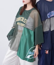 【etsinta】リメイクメッシュBIGプルオーバー