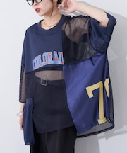 【etsinta】リメイクメッシュBIGプルオーバー